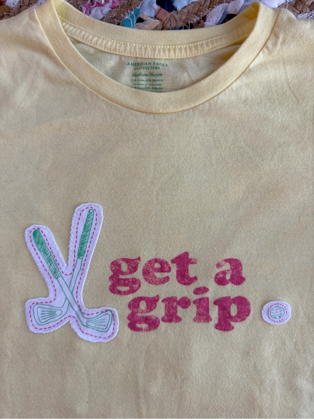 Y2K Butter Yellow' 'Get a Grip' Graphic Tee - Picture 2 of 5